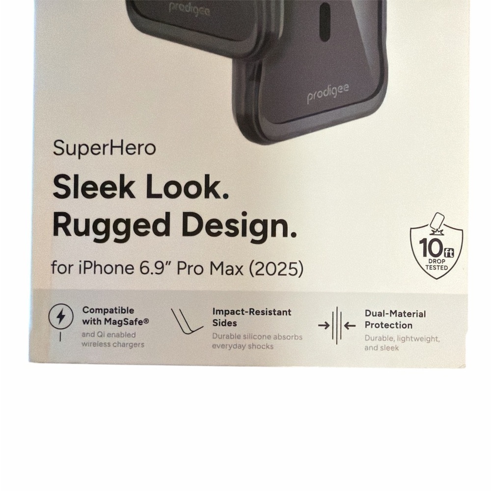 Prodigee Superhero Impact Resistant iPhone 17  Pro Max Case Black MagSafe 2025 - Picture 2 of 7